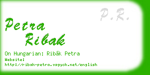 petra ribak business card